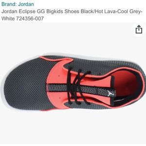 Jordan Eclipse GG Bigkids Shoes Black/Hot Lava-Cool Grey-White 724356-007